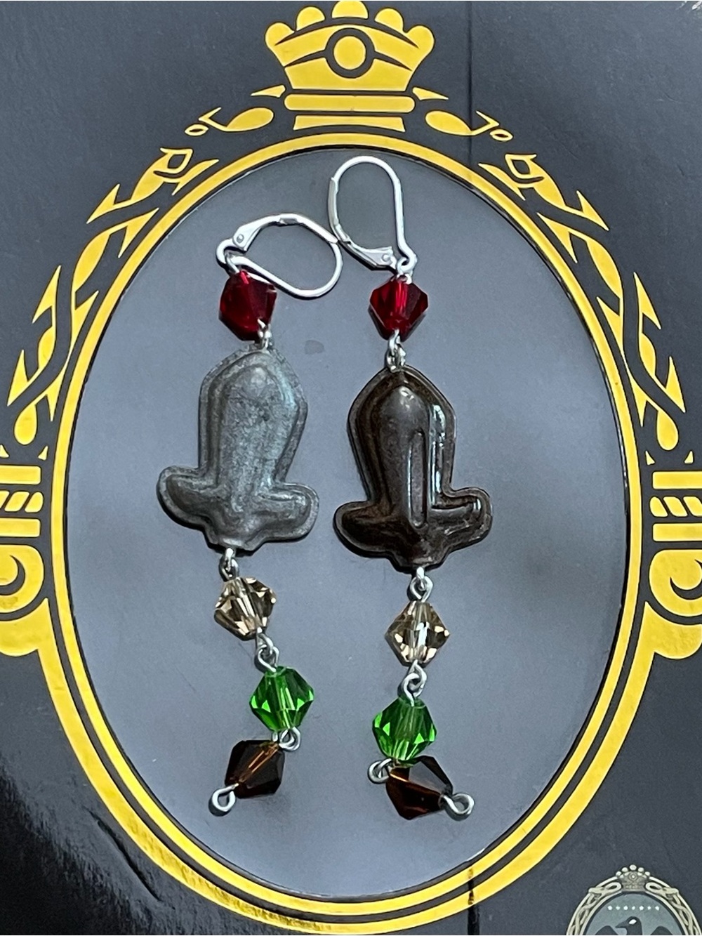 Twisted Wonderland Silver Vanrouge Inspired Groovy Candy Earrings Pint-Sized